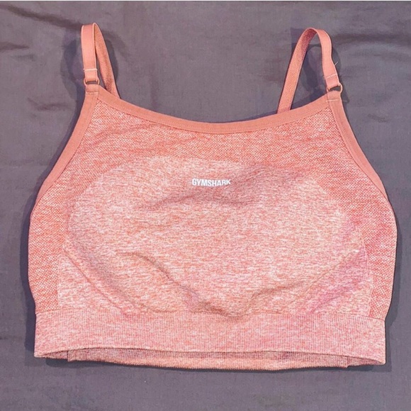 Gymshark Pink White Flex Strappy Bra - Picture 2 of 4